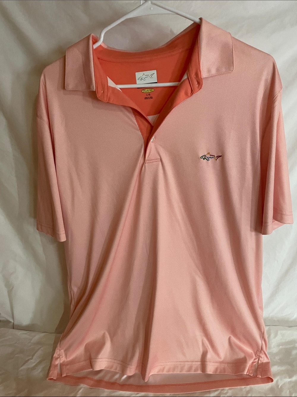 Greg Norman Collection Coral Pink Performance Polo